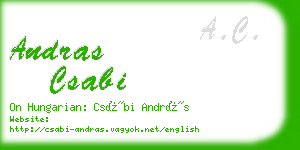 andras csabi business card